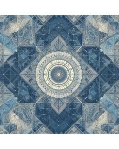 TRIGONOMETRY DENIM CUSHION