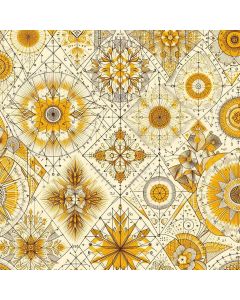 TRIGONOMETRY YELLOW CUSHION